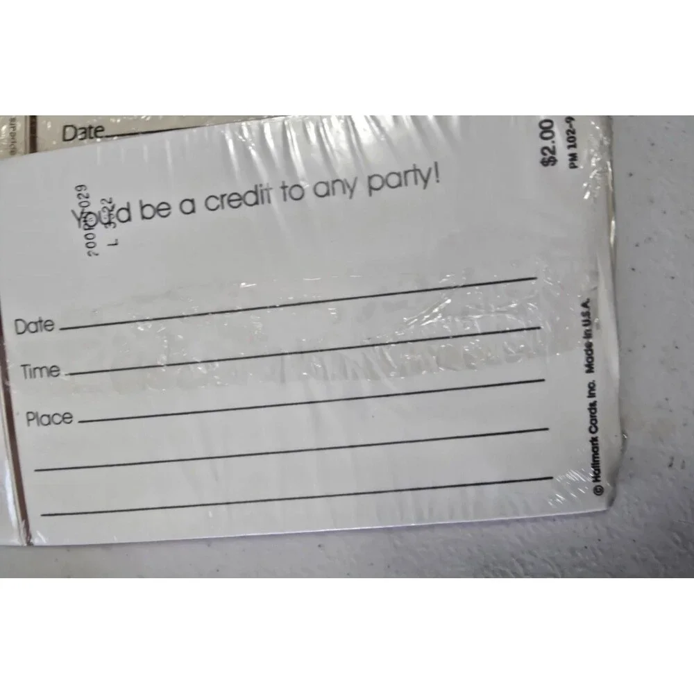Vintage Hallmark Party Invitations 10 Packs Varity USA